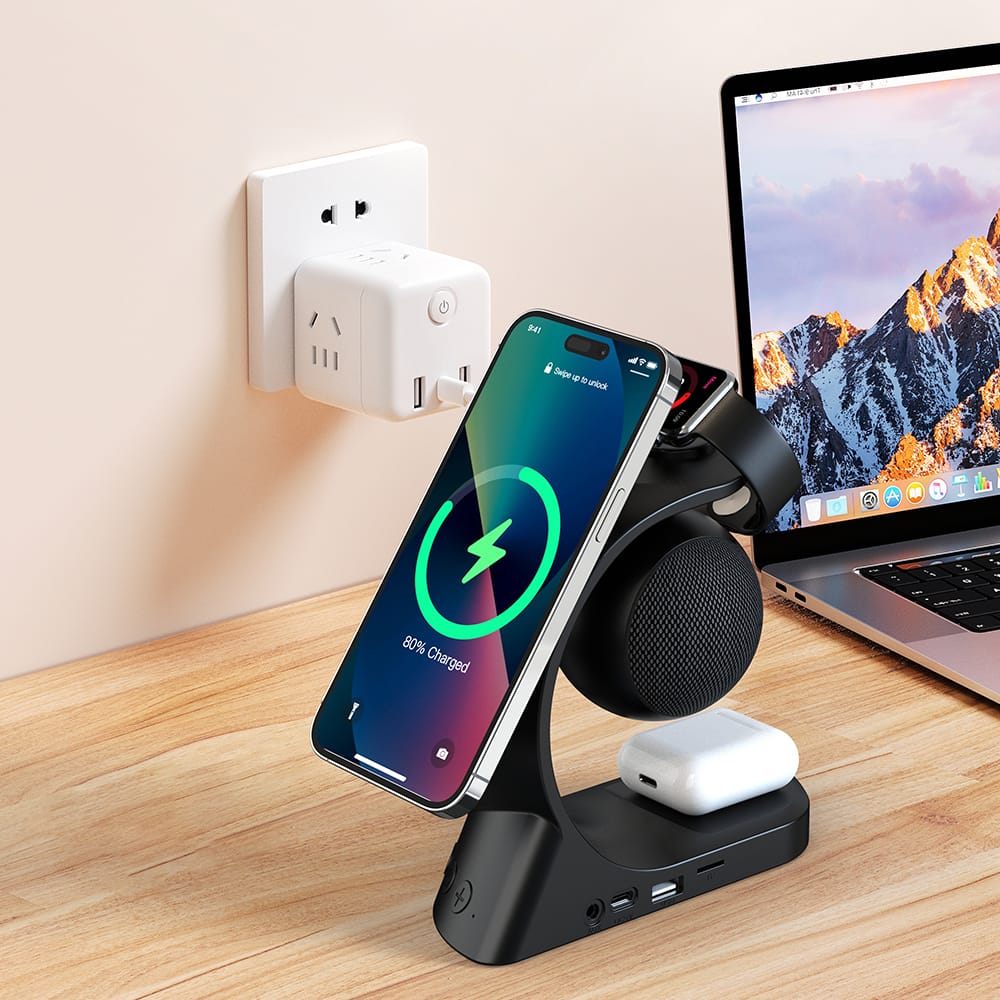 portable bluetooth speaker,wireless charger 3 in 1