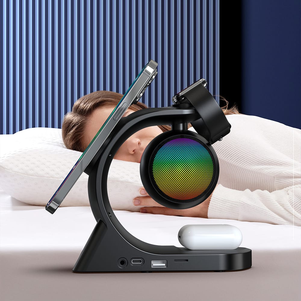 portable bluetooth speaker,wireless charger 3 in 1