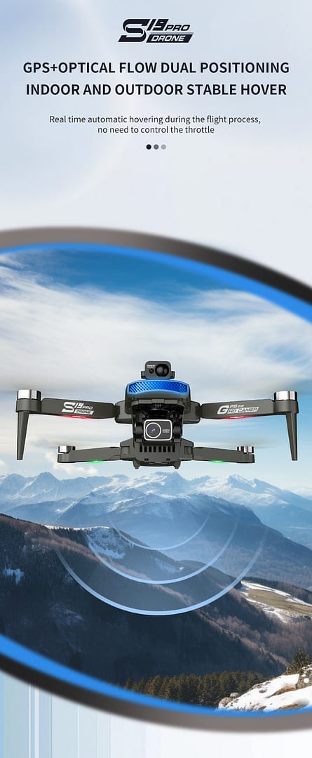 Drone HD Dual Camera,GPS Obstacle Avoidance Drone,GPS Brushless Positioning,30 Mins Flight Time