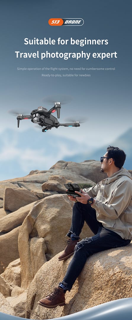 Drone 6K Dual Camera,Intelligent Obstacle Avoidance Drone,Optical Flow Hovering,Auto Return Home Drone