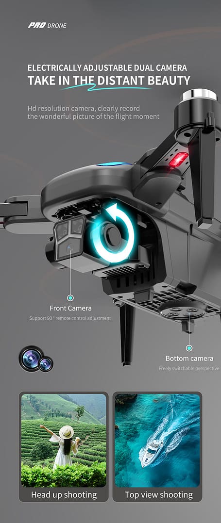 Drone 8K Dual Camera,Intelligent Obstacle Avoidance Drone,GPS Positioning Automatic Return,Quadcopter,Mechanical Gimbal Drone