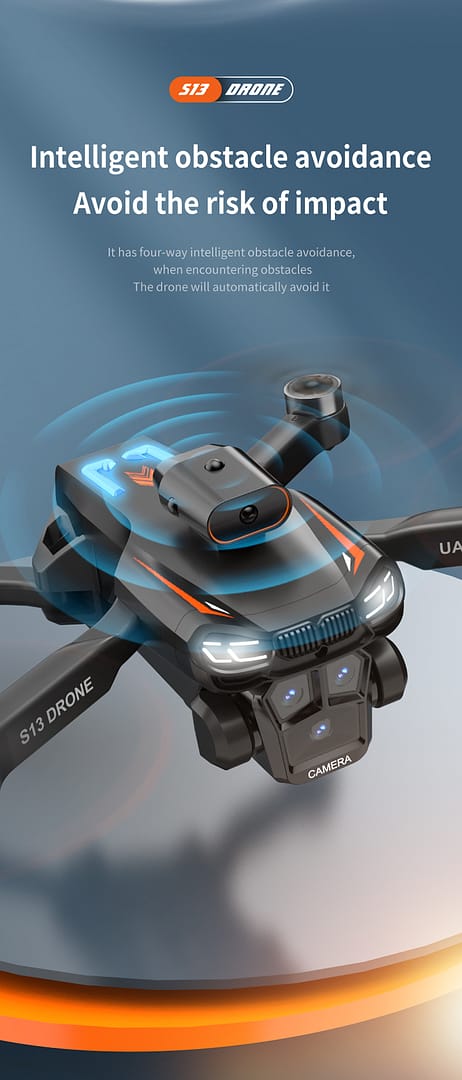 Drone 6K Dual Camera,Intelligent Obstacle Avoidance Drone,Optical Flow Hovering,Auto Return Home Drone