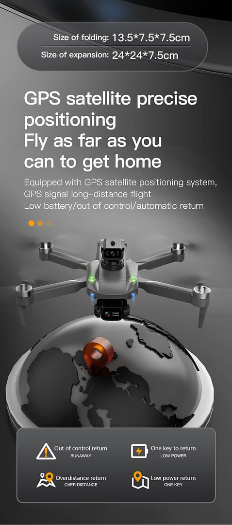 Aerial Photography HD Drone,GPS Automatic Return,Low Power Automatic Return