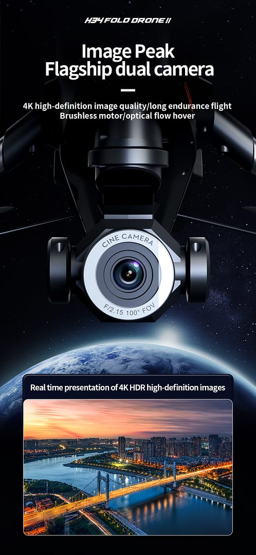 Drone 4K Dual Camera,360° Obstacle Avoidance Drone