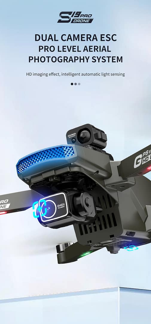 Drone HD Dual Camera,GPS Obstacle Avoidance Drone,GPS Brushless Positioning,30 Mins Flight Time