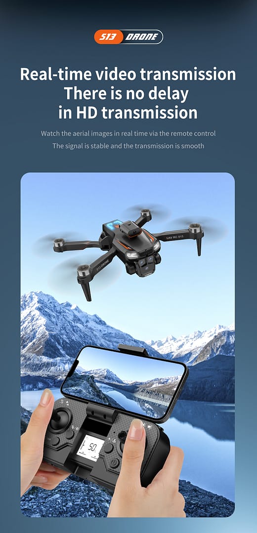 Drone 6K Dual Camera,Intelligent Obstacle Avoidance Drone,Optical Flow Hovering,Auto Return Home Drone