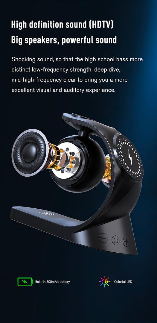 portable bluetooth speaker,wireless charger 5 in 1