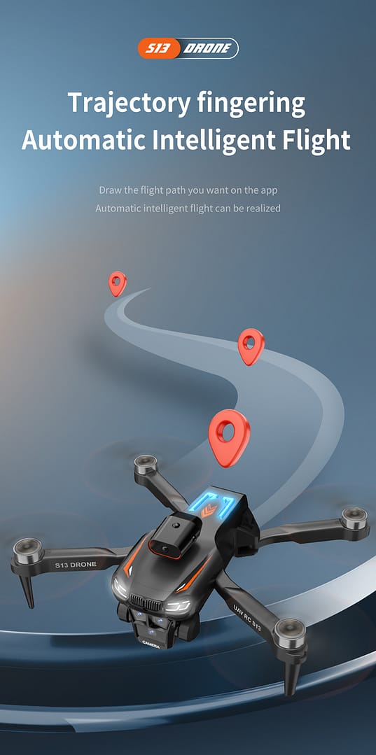 Drone 6K Dual Camera,Intelligent Obstacle Avoidance Drone,Optical Flow Hovering,Auto Return Home Drone