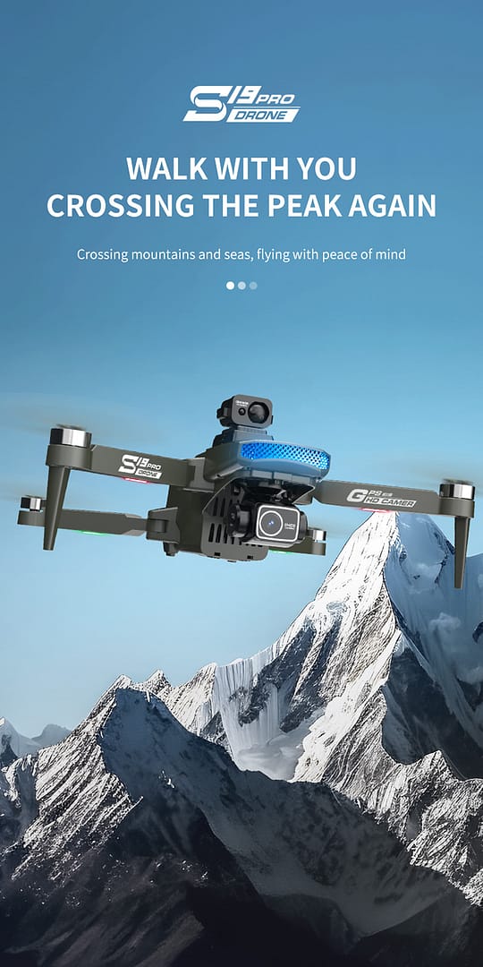Drone HD Dual Camera,GPS Obstacle Avoidance Drone,GPS Brushless Positioning,30 Mins Flight Time