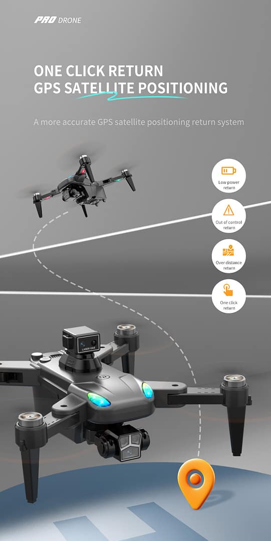 Drone 8K Dual Camera,Intelligent Obstacle Avoidance Drone,GPS Positioning Automatic Return,Quadcopter,Mechanical Gimbal Drone