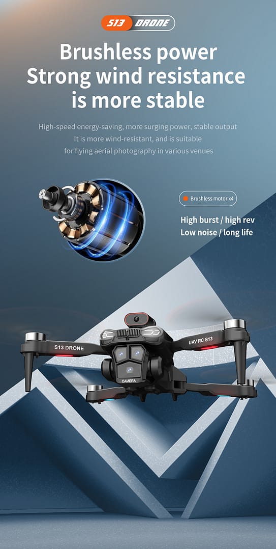 Drone 6K Dual Camera,Intelligent Obstacle Avoidance Drone,Optical Flow Hovering,Auto Return Home Drone
