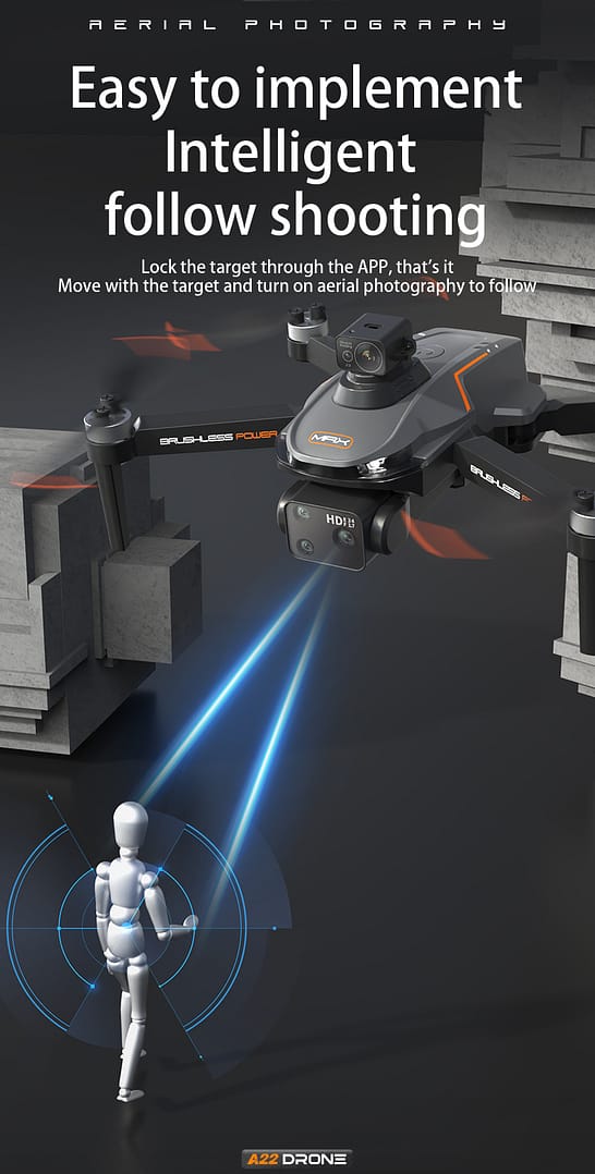 Drone Auto Return Home,Remote Control HD Aerial Photography Drone,Optical Flow Brushless Obstacle Avoidance