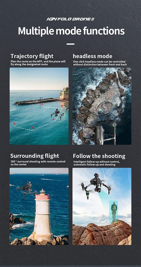 Drone 4K Dual Camera,360° Obstacle Avoidance Drone