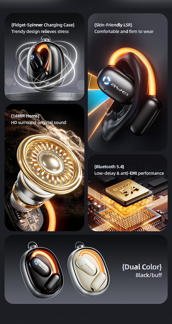 wireless earbuds,open ear headphones,over ear buds earphones