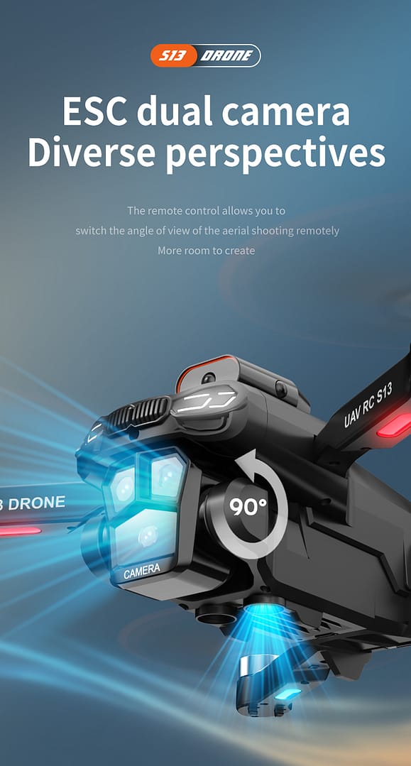 Drone 6K Dual Camera,Intelligent Obstacle Avoidance Drone,Optical Flow Hovering,Auto Return Home Drone