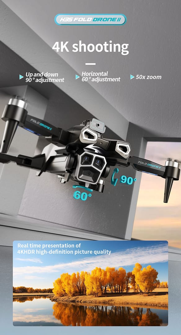 360° Smart Obstacle Avoidance Drone,Automatic Follow up Shooting Drone,Brushless Motor Drone