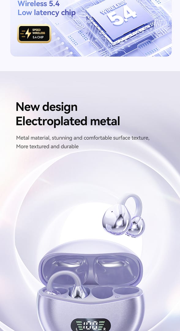 Open Ear Headphones,Wireless Earbuds Bluetooth 5.4,Wireless Earbuds