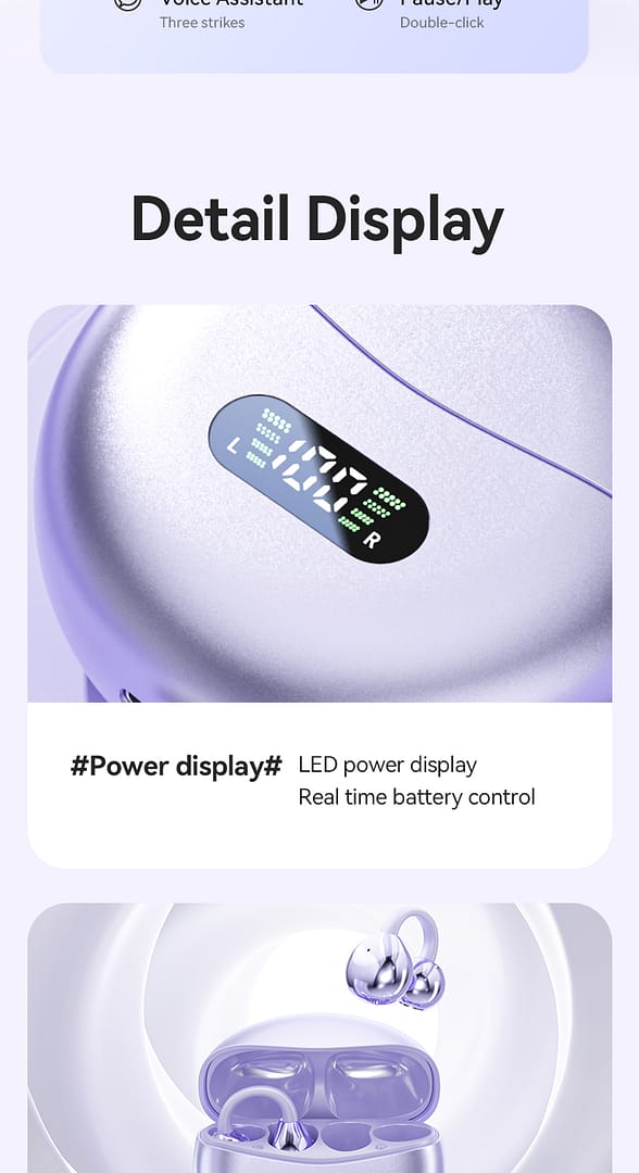 Open Ear Headphones,Wireless Earbuds Bluetooth 5.4,Wireless Earbuds