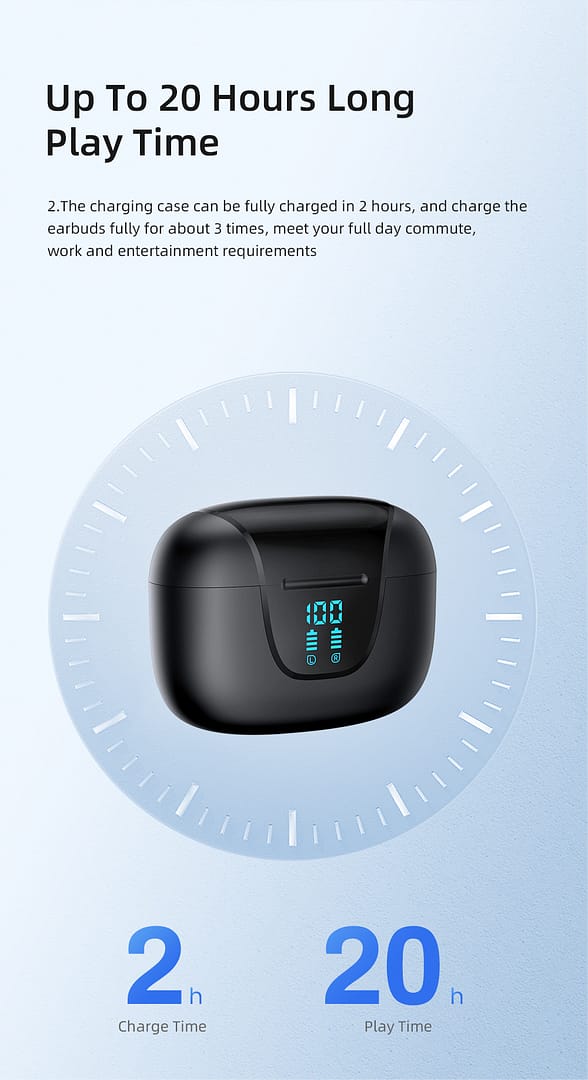 Wireless Earbuds Bluetooth 5.3 Headphone,Bluetooth Earbuds with ANC Noise Cancelling,ENC Noise Cancelling Mic