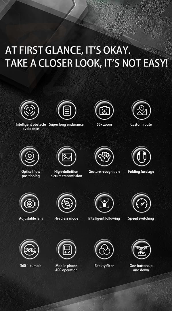 GPS Positioning Drone,Brushless Motor GPS Positioning Automatic Return Drone, Optical Flow Hovering Drone