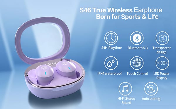 Wireless Earbuds Bluetooth 5.3 Headphone,Bluetooth True Wireless in-Ear Buds,Bluetooth Earbuds Stereo Deep Bass