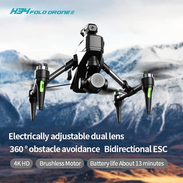 Drone 4K Dual Camera,360° Obstacle Avoidance Drone