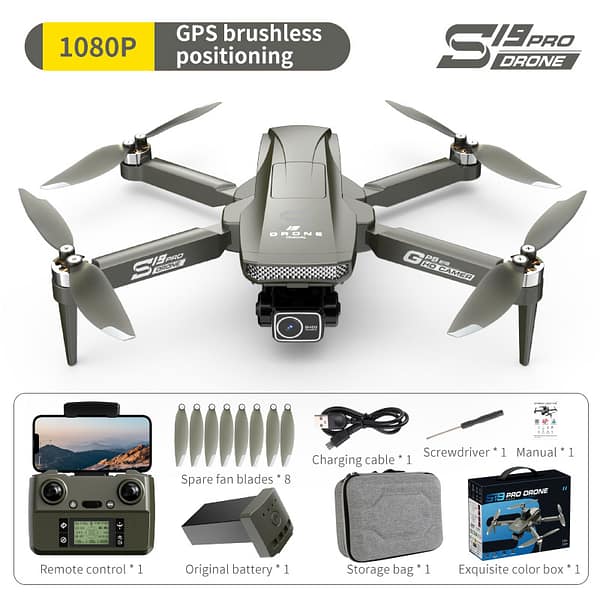 Drone HD Dual Camera,GPS Obstacle Avoidance Drone,GPS Brushless Positioning,30 Mins Flight Time