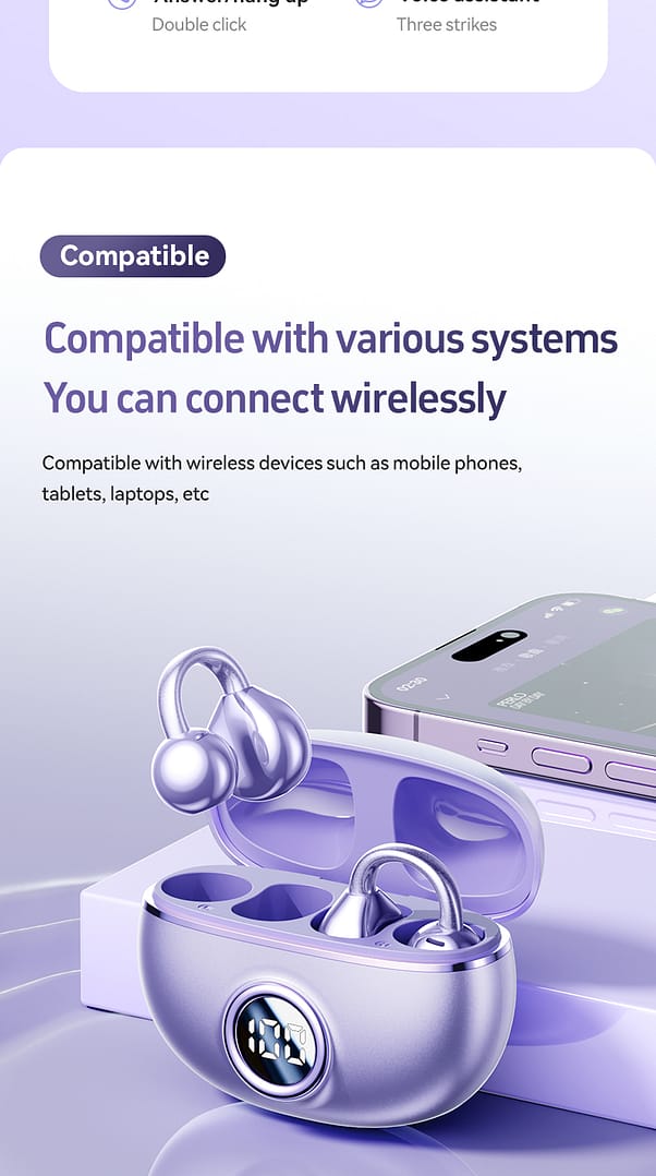 open ear clip headphones,open-ear earbuds,over ear bluetooth earbuds