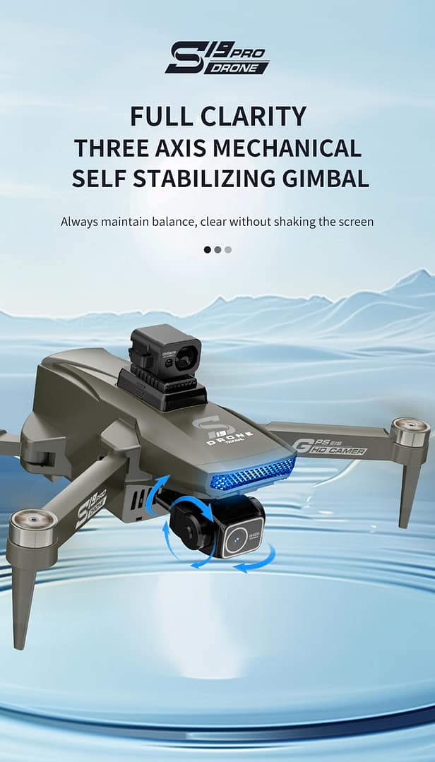 Drone HD Dual Camera,GPS Obstacle Avoidance Drone,GPS Brushless Positioning,30 Mins Flight Time