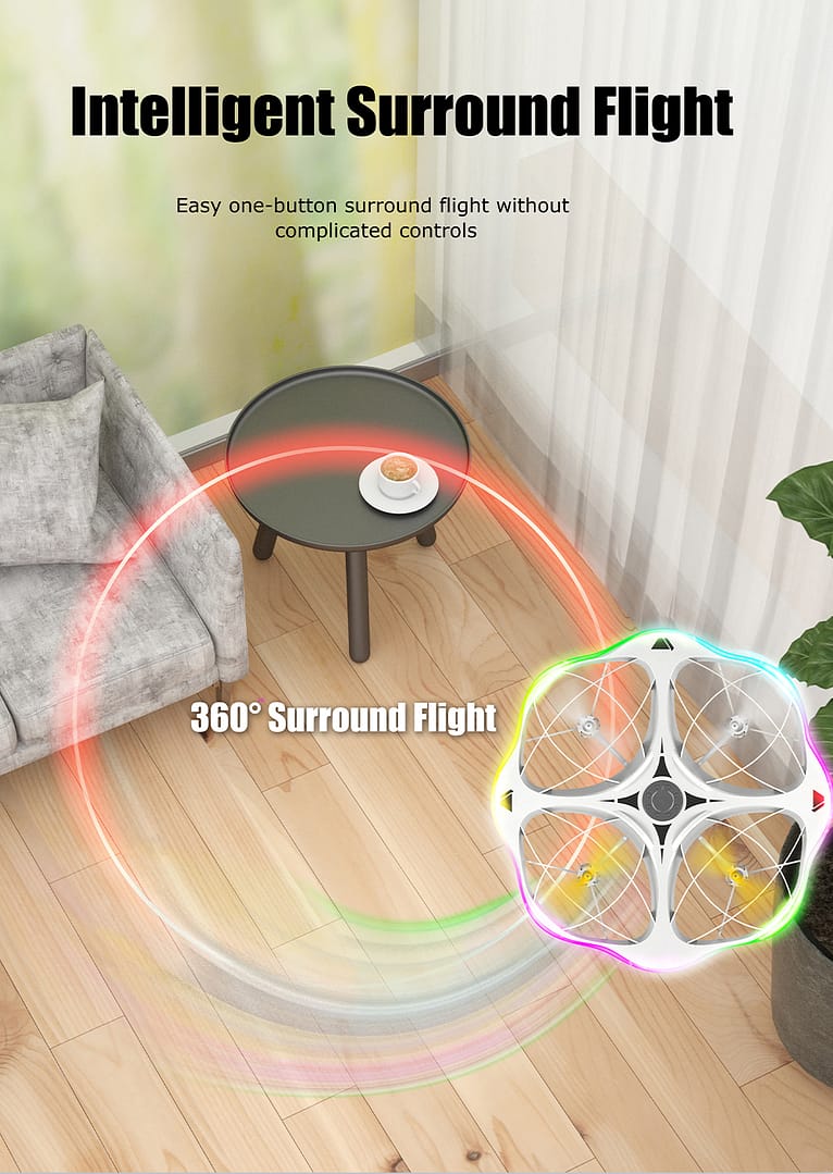 Remote Control UFO Drone,Cool LED Marquee Drone,Gesture Recognition Drone