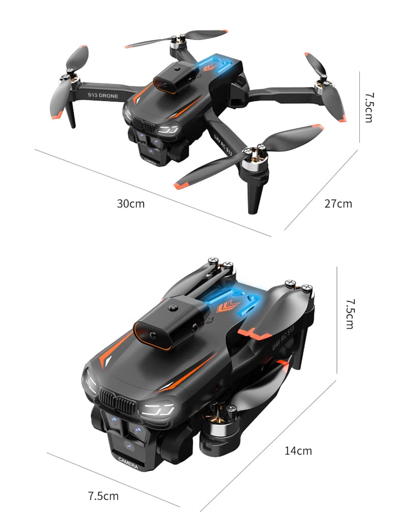 Drone 6K Dual Camera,Intelligent Obstacle Avoidance Drone,Optical Flow Hovering,Auto Return Home Drone