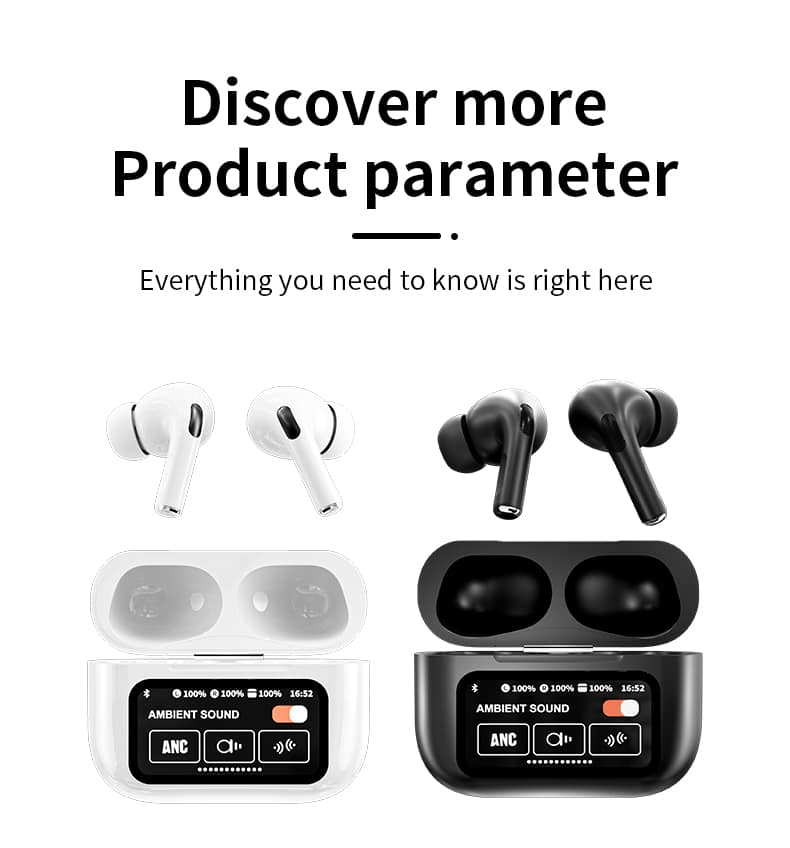 Wireless Earbuds,Bluetooth 5.4 Headphones Bass Stereo,Active Noise Cancelling with Smart Ambient,Earbuds anc