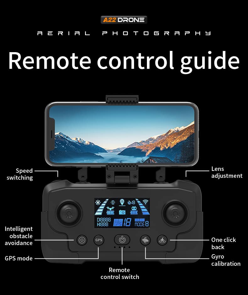 Drone Auto Return Home,Remote Control HD Aerial Photography Drone,Optical Flow Brushless Obstacle Avoidance