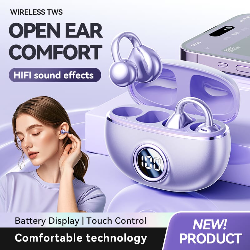 open ear clip headphones,open-ear earbuds,over ear bluetooth earbuds