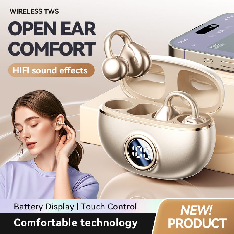 open ear clip headphones,open-ear earbuds,over ear bluetooth earbuds