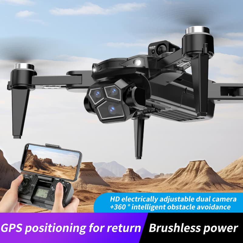 Drone 8K Dual Camera,360° Obstacle Avoidance Drone,Auto Return Home Drone