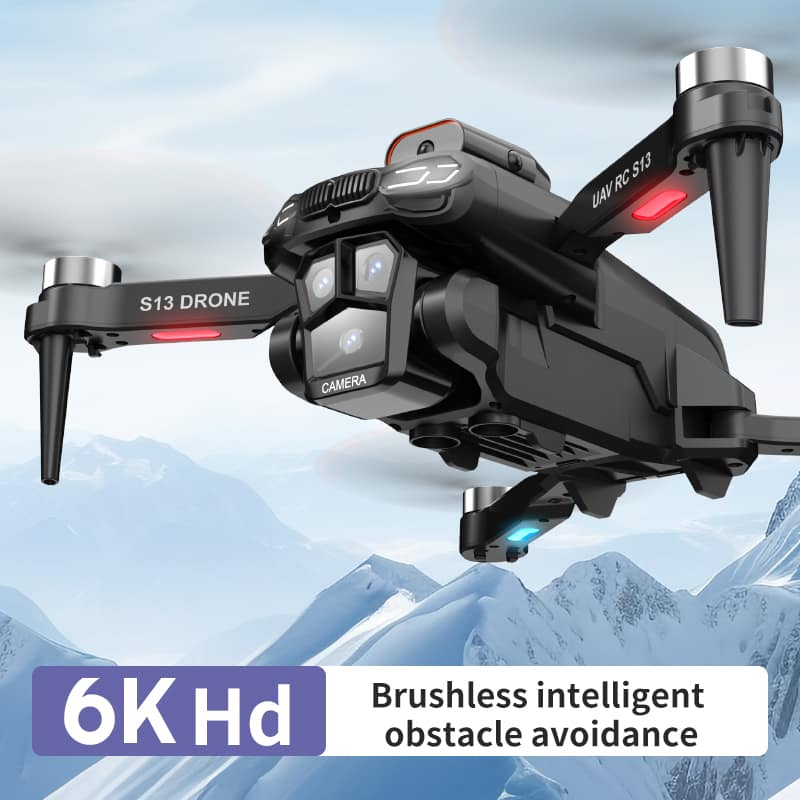 Drone 6K Dual Camera,Intelligent Obstacle Avoidance Drone,Optical Flow Hovering,Auto Return Home Drone