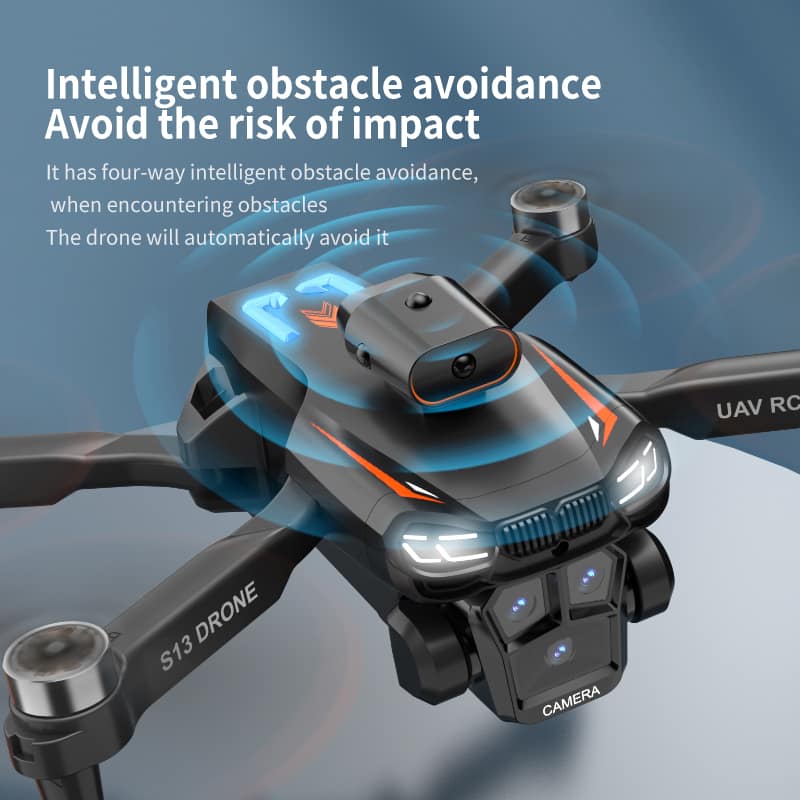 Drone 6K Dual Camera,Intelligent Obstacle Avoidance Drone,Optical Flow Hovering,Auto Return Home Drone