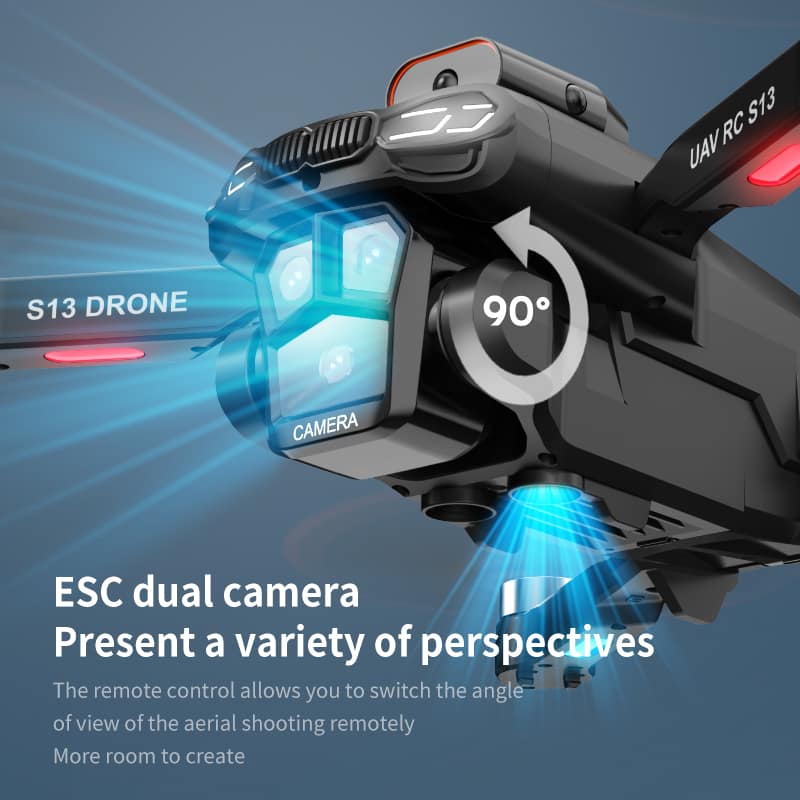 Drone 6K Dual Camera,Intelligent Obstacle Avoidance Drone,Optical Flow Hovering,Auto Return Home Drone