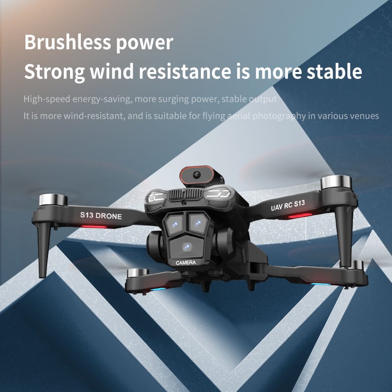 Drone 6K Dual Camera,Intelligent Obstacle Avoidance Drone,Optical Flow Hovering,Auto Return Home Drone