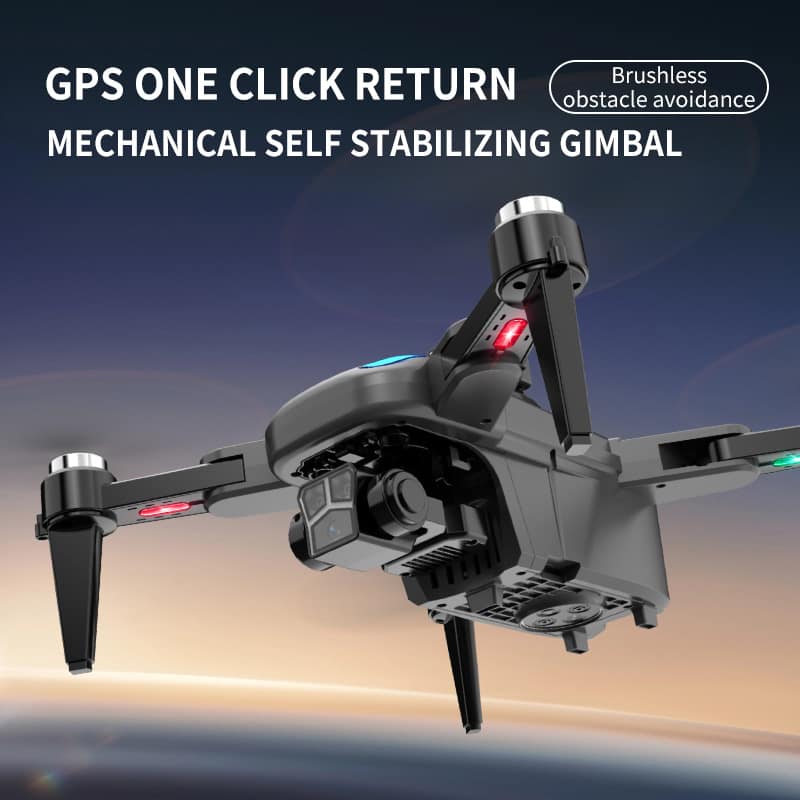 Drone 8K Dual Camera,Intelligent Obstacle Avoidance Drone,GPS Positioning Automatic Return,Quadcopter,Mechanical Gimbal Drone