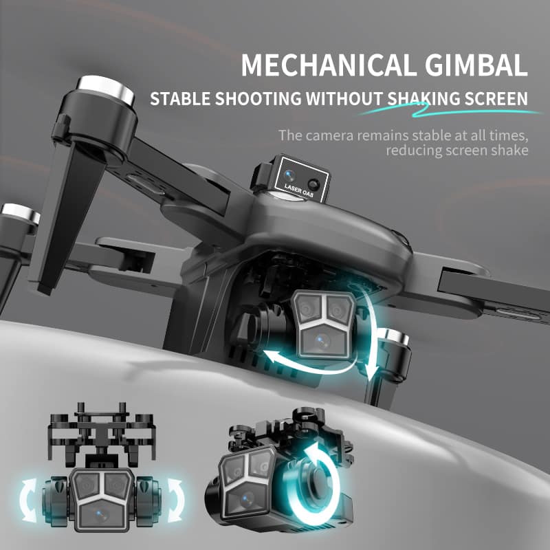 Drone 8K Dual Camera,Intelligent Obstacle Avoidance Drone,GPS Positioning Automatic Return,Quadcopter,Mechanical Gimbal Drone