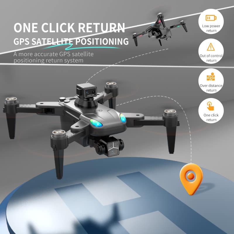Drone 8K Dual Camera,Intelligent Obstacle Avoidance Drone,GPS Positioning Automatic Return,Quadcopter,Mechanical Gimbal Drone