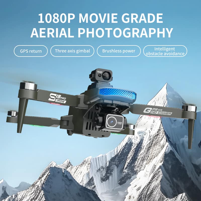 Drone HD Dual Camera,GPS Obstacle Avoidance Drone,GPS Brushless Positioning,30 Mins Flight Time