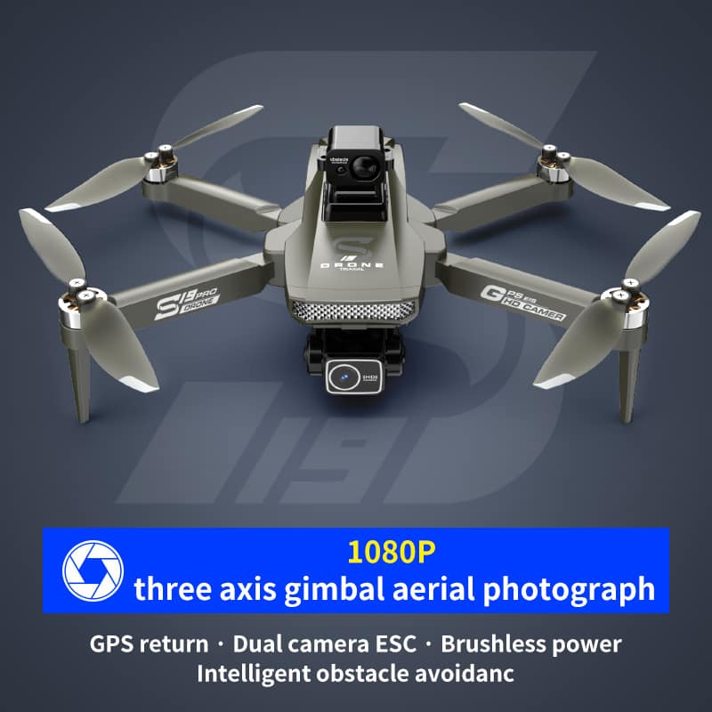 Drone HD Dual Camera,GPS Obstacle Avoidance Drone,GPS Brushless Positioning,30 Mins Flight Time