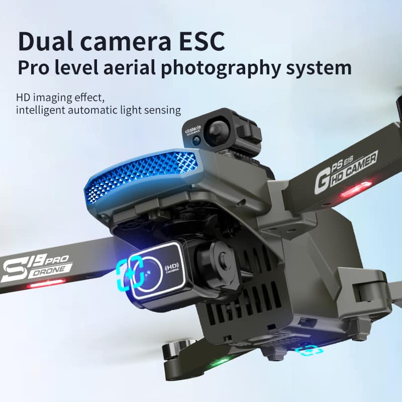 Drone HD Dual Camera,GPS Obstacle Avoidance Drone,GPS Brushless Positioning,30 Mins Flight Time