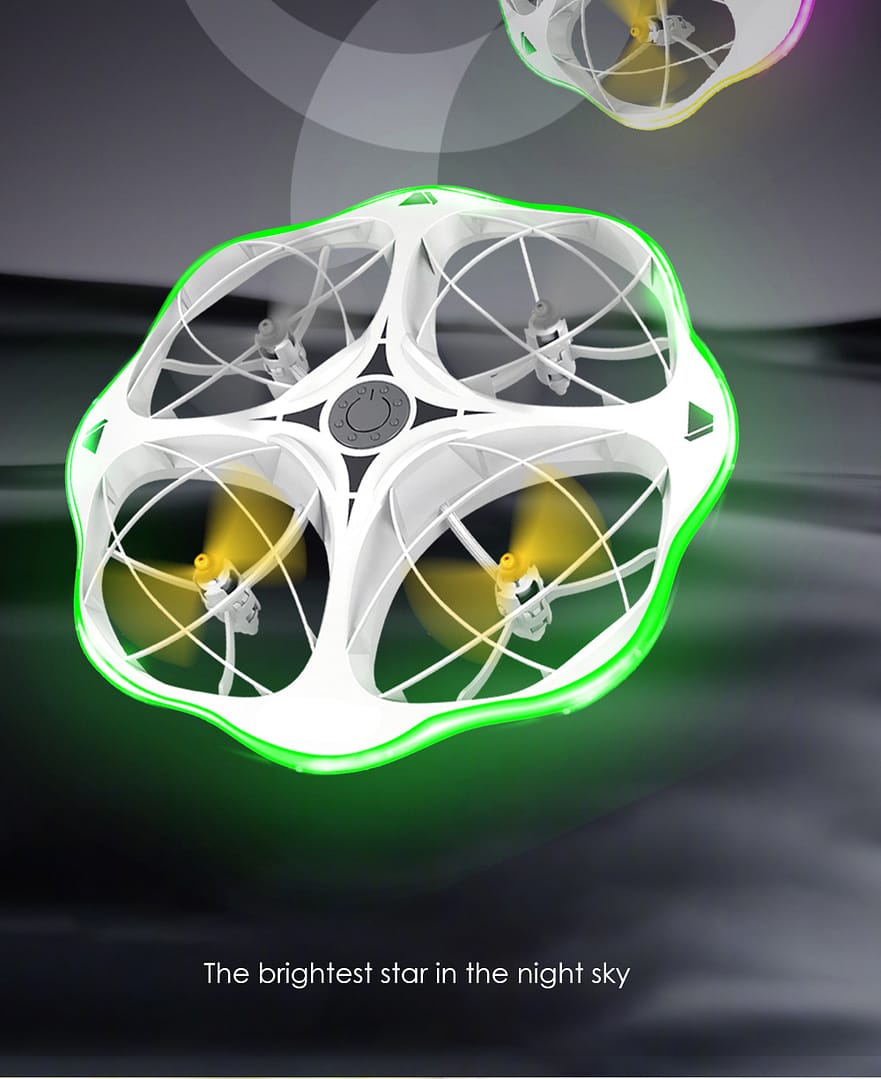 Remote Control UFO Drone,Cool LED Marquee Drone,Gesture Recognition Drone