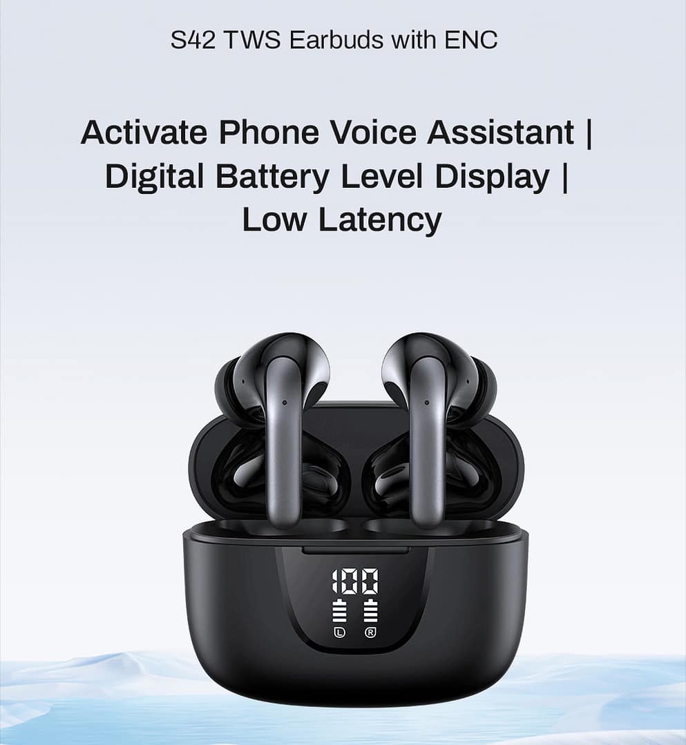 Wireless Earbuds Bluetooth 5.3 Headphone,Bluetooth Earbuds with ANC Noise Cancelling,ENC Noise Cancelling Mic